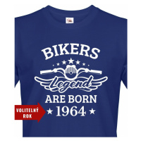 Pánské tričko pro motorkáře k narozeninám Bikers Legend Are Born