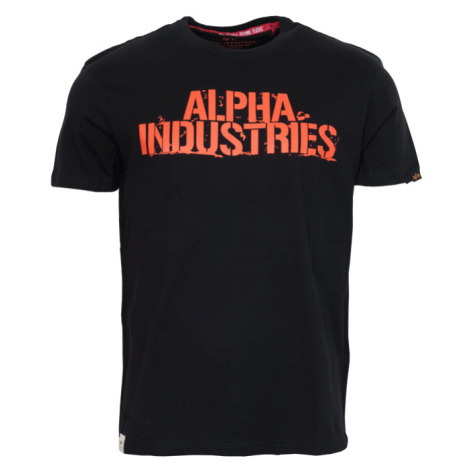 Alpha Industries Tričko Blurred T černé