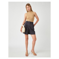 Koton Wide Leg Shorts with Pockets