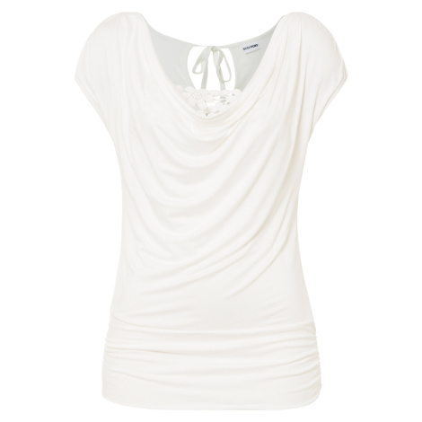 Bonprix BODYFLIRT tričko s krajkovou vsadkou Barva: Bílá, Mezinárodní