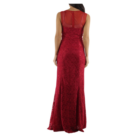 Společenské a šaty krajkové dlouhé Paris červené Červená Paris model 15042343 - CHARM&#39;S Pari CHARM'S Paris