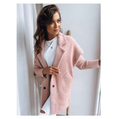 Přechodný dámský kabát růžové barvy DStreet