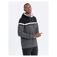 Ombre Men's tri-color hoodie - gray