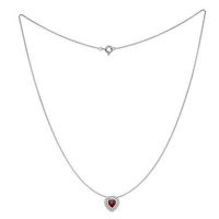 DIAMOND SPOT Rubínový náhrdelník ve tvaru srdce GM66HR (Au 585/1000, 3,93 g)