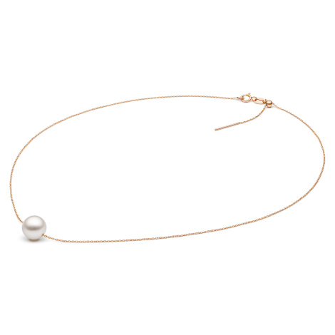 Zlatý náhrdelník s pravou bílou perlou Planet Shop