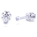Cutie Diamonds Minimalistické peckové náušnice z bílého zlata s brilianty DZ3032-30-00-X-2