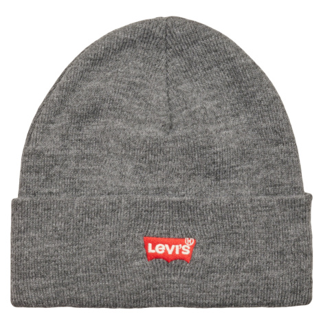 Levis RED BATWING EMBROIDERED SLOUCHY BEANIE Šedá Levi´s