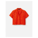 Oranžová dámská krajková košile Desigual Preston