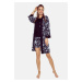 Bathrobe Eldar First Lady Shanti S-XL black-flowers 1