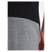 Světle šedé pánské kostkované zkrácené kalhoty Celio Gochecko