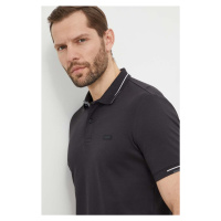 Bavlněné polo tričko Calvin Klein černá barva, K10K112477