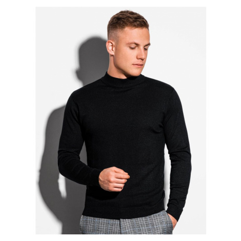 Ombre Clothing Jednoduchý svetr v černé barvě E178