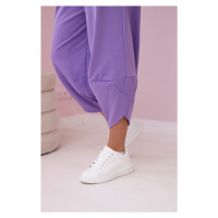 Bavlněná mikina kalhoty set fialka