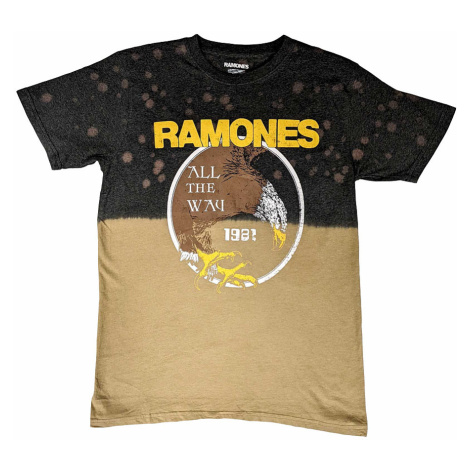 Ramones tričko, All The Way Dip Dye Wash Black, pánské RockOff