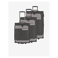 Sada tří cestovních kufrů v šedé barvě Travelite Viia 2w S,M,L