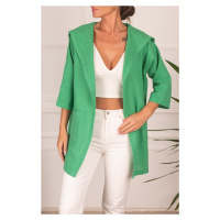 armonika Women's Green Sleeve Epaulette Seasonal Jacket