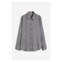 H & M - Košile se špičatým límečkem - šedá