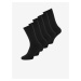 Sada pěti párů černých ponožek Jack & Jones Basic Bamboo - Pánské
