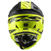 Moto přilba LS2 MX437 Fast Evo Roar Matt Black H-V Yellow