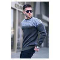 Madmext Khaki Patterned Men's Knitted Sweater 5977