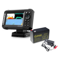 Lowrance Echolot Eagle 5 se sondou 83/200 HDI + baterie + nabíječka ZDARMA