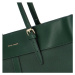 Trendová dámská koženková kabelka přes rameno Santi, tmavě zelená