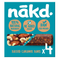NAKD Salted Caramel  - Ovocno-oříškové RAW tyčinky slaný karamel 35g x 4