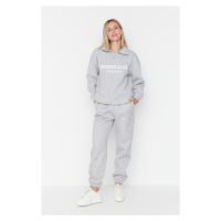 Trendyol Gray Loose Jogger Fleece Inside Knitted Sweatpants