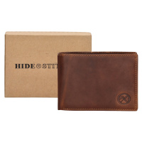 Hide & stitches Japura kožená peněženka v krabičce - koňaková
