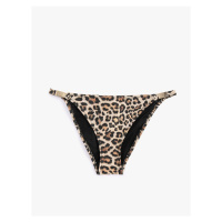Koton Leopard Pattern Bikini Bottoms With Metal Accessories