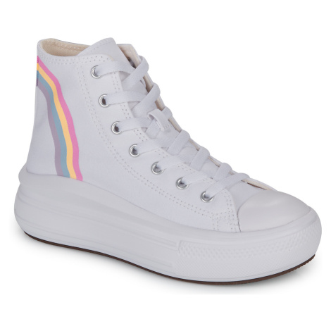 Converse CHUCK TAYLOR ALL STAR MOVE PLATFORM RAINBOW CLOUD HI Bílá