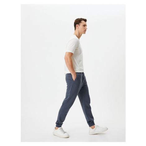 Koton Jogger Sweatpants with Lace Waist, Zipper Detail and Pocket