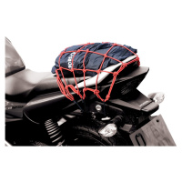Pružná zavazadlová síť pro motocykly Oxford 30x30 červená