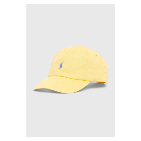 Bavlněná baseballová čepice Polo Ralph Lauren žlutá barva, 211912843