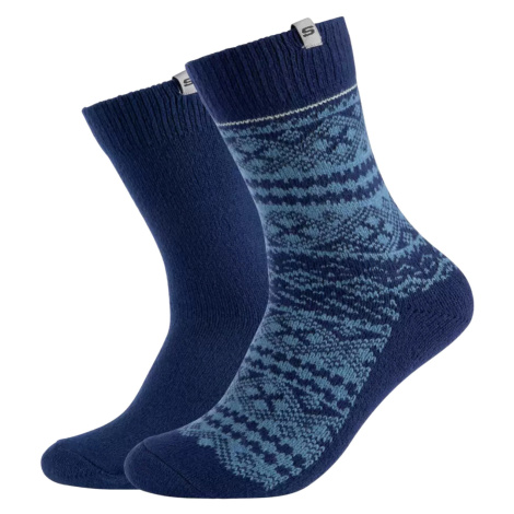 Skechers 2PPK Men Casual Fashion Jacquard Socks Modrá