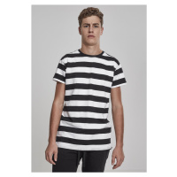 Pánské tričko krátký rukáv // Urban Classics Block Stripe Tee blk/wht