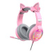 Havit Gamenote H2233d RGB, kočičí uši, růžové