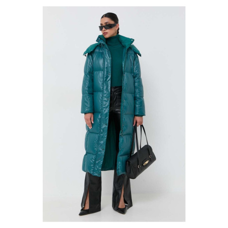 Péřová bunda Silvian Heach dámská, tyrkysová barva, zimní