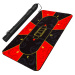 Garthen Skládací pokerová podložka, červená/černá, 160 x 80 cm