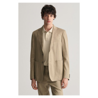 SAKO GANT SLIM COTTON LINEN SUIT BLAZER DESERT BROWN