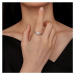 GRACE Silver Jewellery Stříbrný prsten Elisa 1 ct MOISSANITE + CERTIFIKÁT P-MSR012/54 GRA 218394