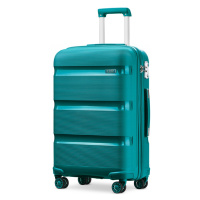 KONO Cestovní kufr na kolečkách Classic Collection - tyrkysový - 77L - 44x65x27