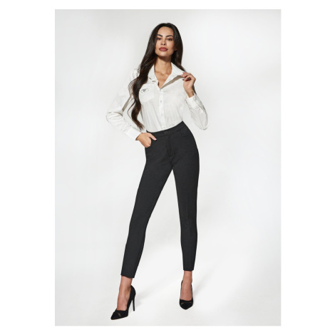 Bas Bleu Women's elegant trousers EMANUELA with pockets fastened with a button and a zipper