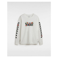 VANS Fleurs Long Sleeve T-shirt Women White, Size