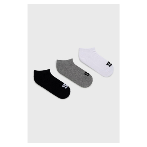 Ponožky Dc (3-pack) pánské, šedá barva