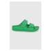 Dětské pantofle Birkenstock zelená barva