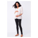 Černé úzké těhotenské kalhoty s vysokým pasem Cruz Overbump2