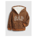 Hnědá holčičí mikina Detská GAP Logo cozy hoodie