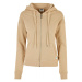 Ladies Organic Terry Zip Hoody - unionbeige