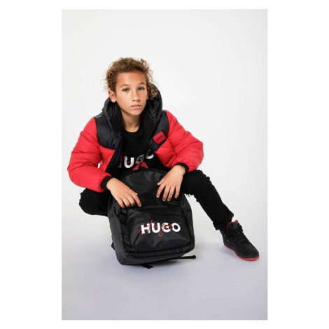 Dětský batoh HUGO černá barva, velký, s potiskem Hugo Boss